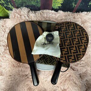 NEW FENDI Table Tennis (Pickle Ball) Paddle/Ball Racket w/ 3 balls Set